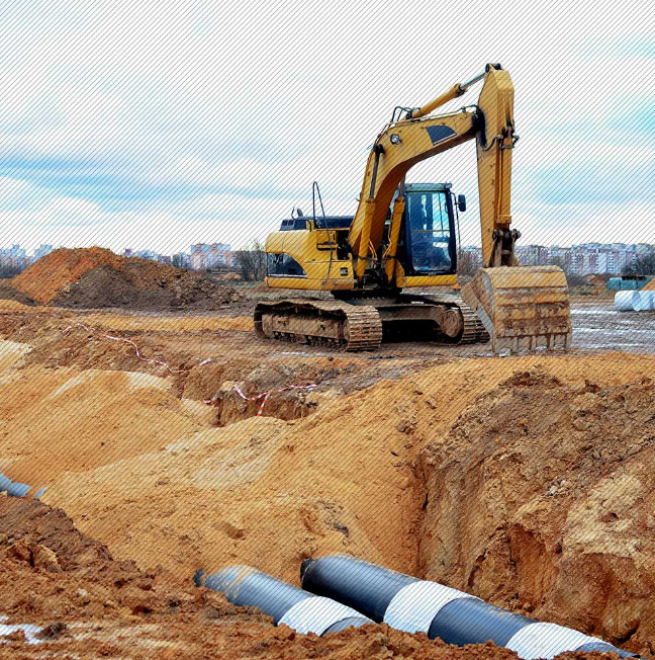 Excavating a pipeline